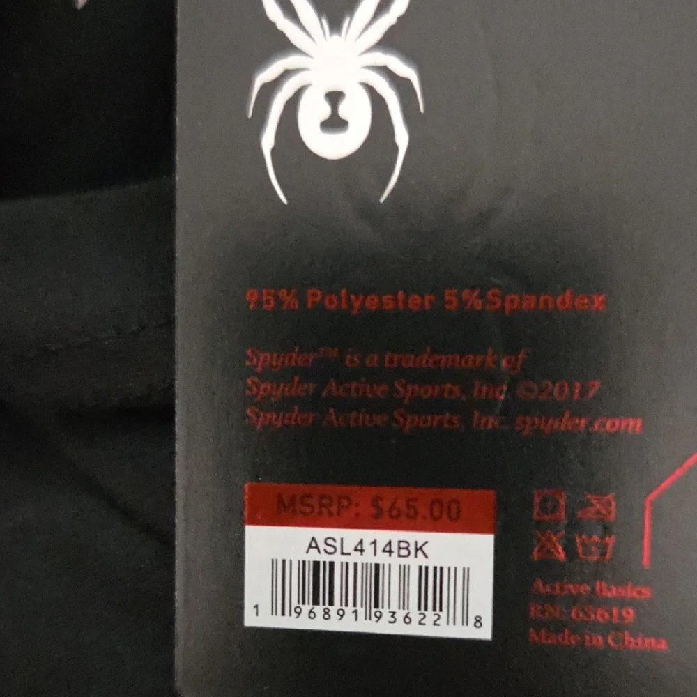 Spyder Men's Black Hoodie with Logo - Picture 5 of 5